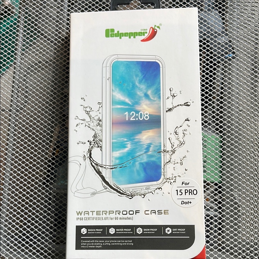 White Waterproof Phone Case with Screen Protection